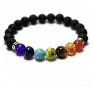 Genuine Chakra Healing Natural Stone featuring 7 stones.